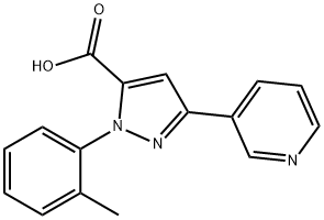 3-(PYRIDIN-3-YL)-1-O-TOLYL-1H-PYRAZOLE-5-CARBOXYLIC ACID Struktur