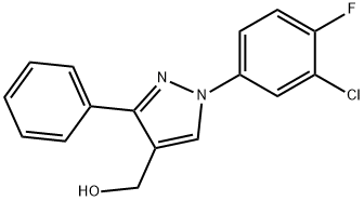 (1-(3-CHLORO-4-FLUOROPHENYL)-3-PHENYL-1H-PYRAZOL-4-YL)METHANOL Struktur