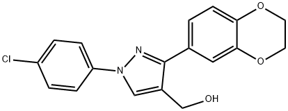 (1-(4-CHLOROPHENYL)-3-(2,3-DIHYDROBENZO[B][1,4]DIOXIN-7-YL)-1H-PYRAZOL-4-YL)METHANOL Struktur