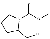 1-Pyrrolidinecarboxylicacid,2-(hydroxymethyl)-,methylester(9CI) Struktur