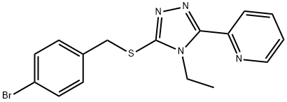 4-bromobenzyl 4-ethyl-5-(2-pyridinyl)-4H-1,2,4-triazol-3-yl sulfide Struktur