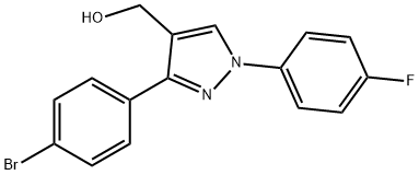 (3-(4-BROMOPHENYL)-1-(4-FLUOROPHENYL)-1H-PYRAZOL-4-YL)METHANOL Struktur