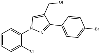 (3-(4-BROMOPHENYL)-1-(2-CHLOROPHENYL)-1H-PYRAZOL-4-YL)METHANOL Struktur