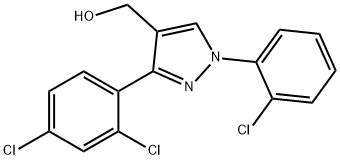 (3-(2,4-DICHLOROPHENYL)-1-(2-CHLOROPHENYL)-1H-PYRAZOL-4-YL)METHANOL Struktur