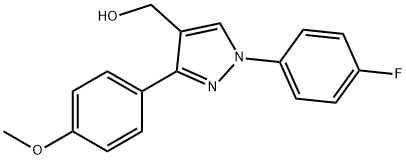 (1-(4-FLUOROPHENYL)-3-(4-METHOXYPHENYL)-1H-PYRAZOL-4-YL)METHANOL Struktur