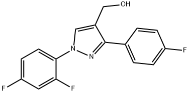 (1-(2,4-DIFLUOROPHENYL)-3-(4-FLUOROPHENYL)-1H-PYRAZOL-4-YL)METHANOL Struktur