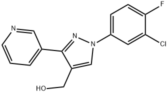 (1-(3-CHLORO-4-FLUOROPHENYL)-3-(PYRIDIN-3-YL)-1H-PYRAZOL-4-YL)METHANOL Struktur