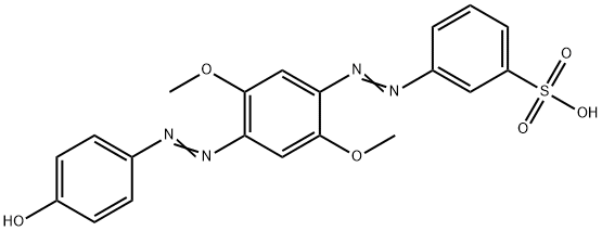 3-[[4-[(4-hydroxyphenyl)azo]-2,5-dimethoxyphenyl]azo]benzenesulphonic acid Struktur