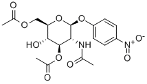 4-Nitrophenyl2-acetamido-3,6-di-O-acety-2-deoxyl-b-D-glucopyranoside Struktur