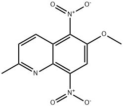 6-Methoxy-2-methyl-5,8-dinitroquinoline Struktur