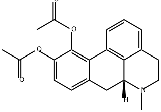 5,6,6a,7-Tetrahydro-6-methyl-4H-dibenzo[de,g]quinoline-10,11-diol diacetate Struktur