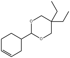 2-(1-cyclohex-3-enyl)-5,5-diethyl-1,3-dioxane Struktur