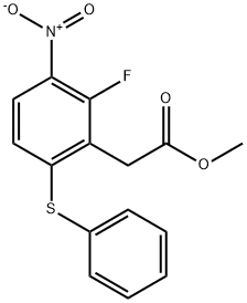 METHYL 2-(6-FLUORO-3-NITRO-2-(PHENYLTHIO)PHENYL)ACETATE Struktur