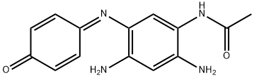 N-(2,4-diamino-5-(4-oxocyclohexa-2,5-dienylideneamino)phenyl)acetamide Struktur