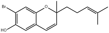 2-Methyl-2-(4-methyl-3-pentenyl)-7-bromo-2H-1-benzopyran-6-ol Struktur