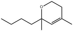 2-butyl-5,6-dihydro-2,4-dimethyl-2H-pyran Struktur