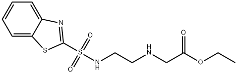 [2-(Benzothiazole-2-sulfonylamino)-ethylamino]-acetic acid ethyl ester Struktur