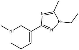 Pyridine, 3-(1-ethyl-5-methyl-1H-1,2,4-triazol-3-yl)-1,2,5,6-tetrahydro-1-methyl- (9CI) Struktur