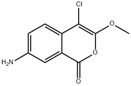 7-AMINO-4-CHLORO-3-METHOXYISOCOUMARIN 結(jié)構(gòu)式