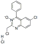 6-chloro-2-chloromethyl-4-phenylquinazoline 3-oxide hydrochloride Struktur