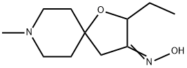 1-Oxa-8-azaspiro[4.5]decan-3-one,2-ethyl-8-methyl-,oxime(9CI) Struktur