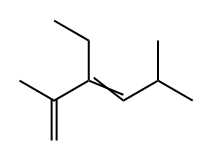 2,5-Dimethyl-3-ethyl-1,3-hexadiene Struktur