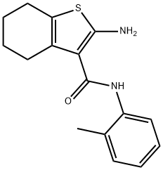 2-AMINO-N-(2-METHYLPHENYL)-4,5,6,7-TETRAHYDRO-1-BENZOTHIOPHENE-3-CARBOXAMIDE Struktur