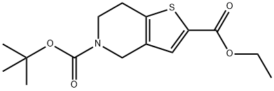 5-TERT-BUTYL 2-ETHYL 6,7-DIHYDROTHIENO[3,2-C]PYRIDINE-2,5(4H)-DICARBOXYLATE Struktur