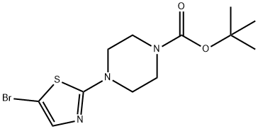 4-(5-Bromo-thiazol-2-yl)-piperazine-1-carboxylic acid tert-butyl ester Struktur