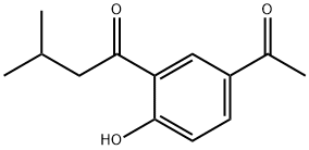 1-(2-Hydroxy-5-acetylphenyl)-3-methyl-1-butanone Struktur