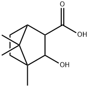 3-hydroxy-4,7,7-trimethylbicyclo[2.2.1]heptane-2-carboxylic acid Struktur