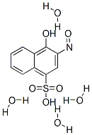 2-nitroso-1-naphthol-4-sulfonic acid tetrahydrate Struktur