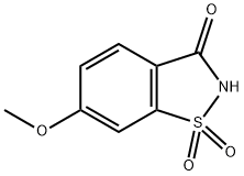 1,2-BENZISOTHIAZOL-3(2H)-ONE, 6-METHOXY, 1,1-DIOXIDE Struktur