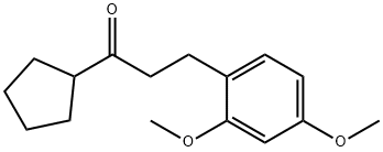 1-CYCLOPENTYL-3-(2,4-DIMETHOXYPHENYL)PROPAN-1-ONE Struktur