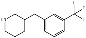 3-(3-TRIFLUOROMETHYL-BENZYL)-PIPERIDINE Struktur