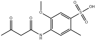 4-[(1,3-dioxybutyl)amino]-5-methoxy-2-methyl-benzenesulfonic acid Struktur