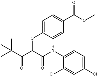 methyl 4-[1-[[(2,4-dichlorophenyl)amino]carbonyl]-3,3-dimethyl-2-oxobutoxy]benzoate Struktur