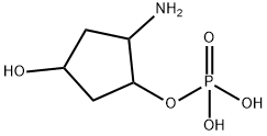 1,3-Cyclopentanediol,4-amino-,3-(dihydrogenphosphate)(ester)(9CI) Struktur