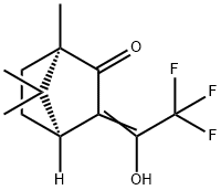 (1R,4α)-1,7,7-Trimethyl-3-(1-hydroxy-2,2,2-trifluoroethylidene)bicyclo[2.2.1]heptane-2-one Struktur