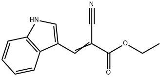 ethyl 2-cyano-3-(1H-indol-3-yl)acrylate Struktur