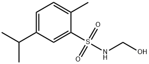 N-(hydroxymethyl)-2-methyl-5-propan-2-yl-benzenesulfonamide Struktur