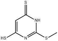 2-methylsulfanyl-6-sulfanyl-3H-pyrimidine-4-thione Struktur