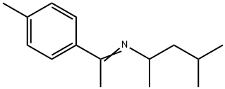 N-(4-methylpentan-2-yl)-1-(4-methylphenyl)ethanimine Struktur