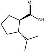 Cyclopentanecarboxylic acid, 2-(1-methylethyl)-, (1R,2S)- (9CI) Struktur