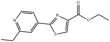 2-(2-ETHYL-PYRIDIN-4-YL)-THIAZOLE-4-CARBOXYLIC ACID ETHYL ESTER Struktur