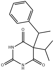 5-(1-phenylethyl)-5-propan-2-yl-1,3-diazinane-2,4,6-trione Struktur