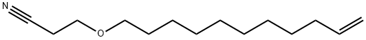 3-(10-undecenyloxy)propiononitrile Struktur