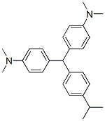 4-[(4-dimethylaminophenyl)-(4-propan-2-ylphenyl)methyl]-N,N-dimethyl-a niline Struktur