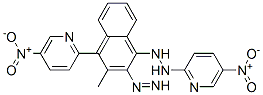 2-[3-methyl-4-(5-nitropyridin-2-yl)diazenyl-naphthalen-1-yl]-1-(5-nitr opyridin-2-yl)hydrazine Struktur