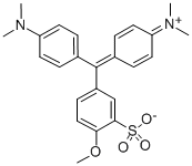 4',4''-BIS(DIMETHYLAMINO)-4-METHOXY-3-SULFOTRITYL INNER SALT Struktur